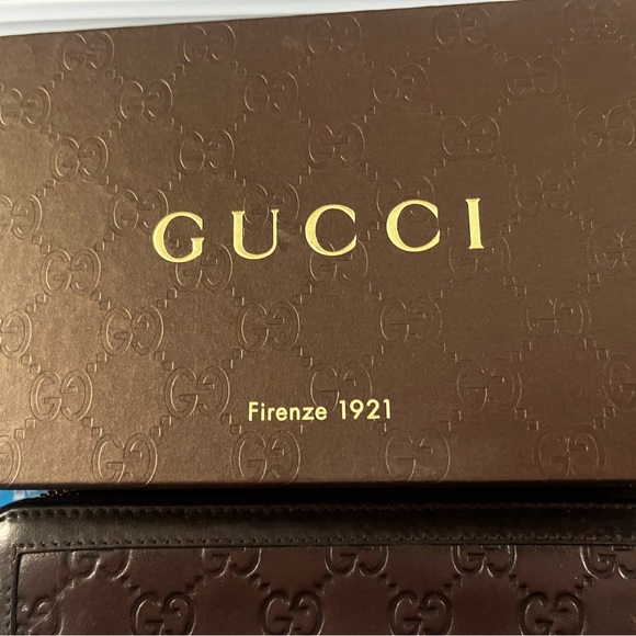 ⭐️Gucci GG brown leather wallet, authentic, EXCELLENT condition box & dustbag - Picture 9 of 16